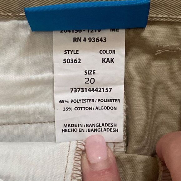 Classroom Uniforms Boys Adjustable Waist Flat Front Khaki Pants Size Boys 20 NWT - Picture 5 of 5